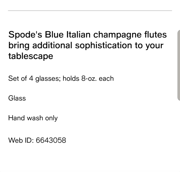 Blue Italian Champagne Flutes - Picture 2 of 4